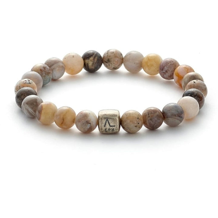 Alexander Lyngaard Armband - Bambu Leaf Agate 8 mm