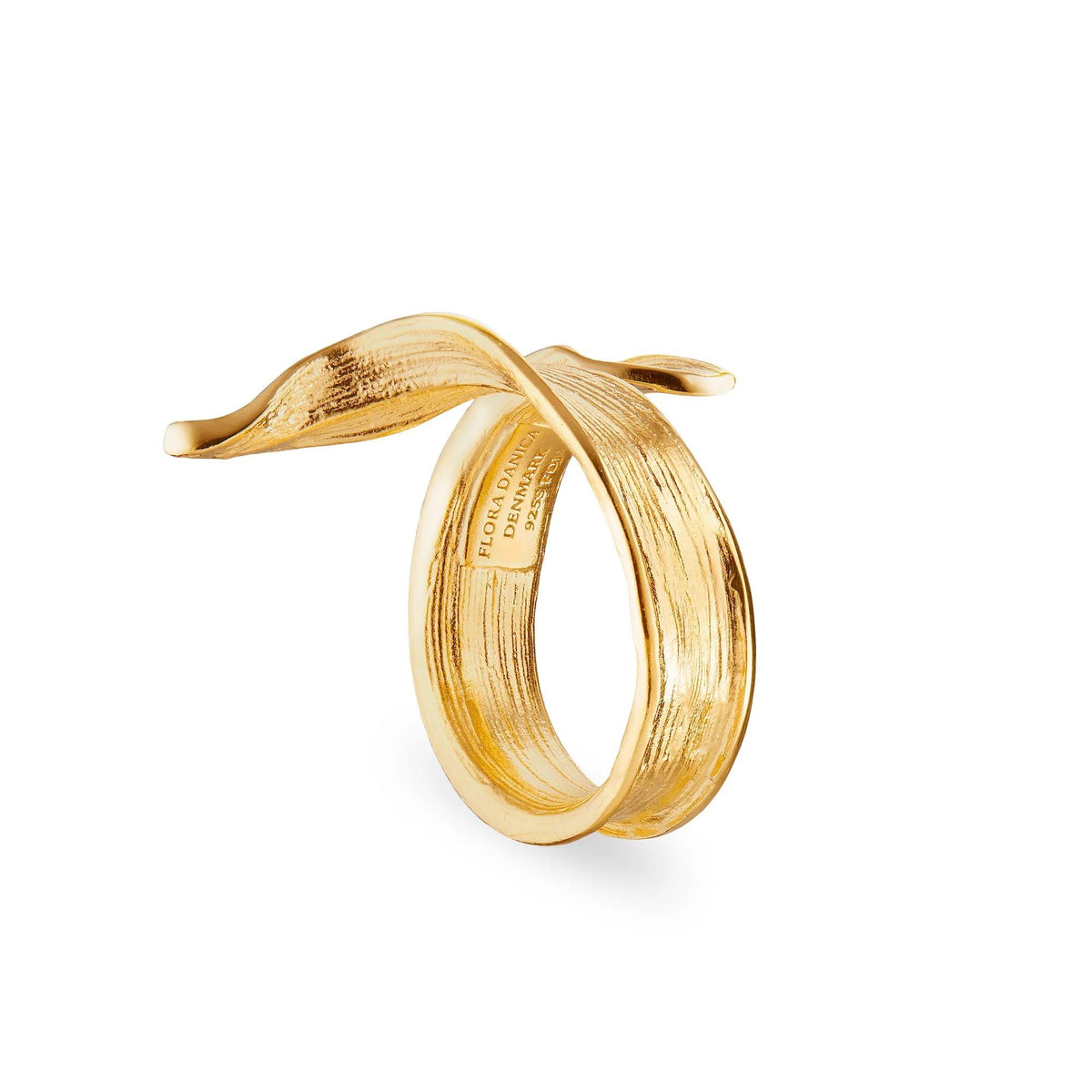 Flora Danica Græs Statement Ring - Sølv Forgyldt - Ringe - 907.GR-STRI-G-001