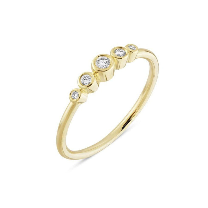 Nuran 14kt Tube Ring Med Diamanter - Ringe - R1061-010-001