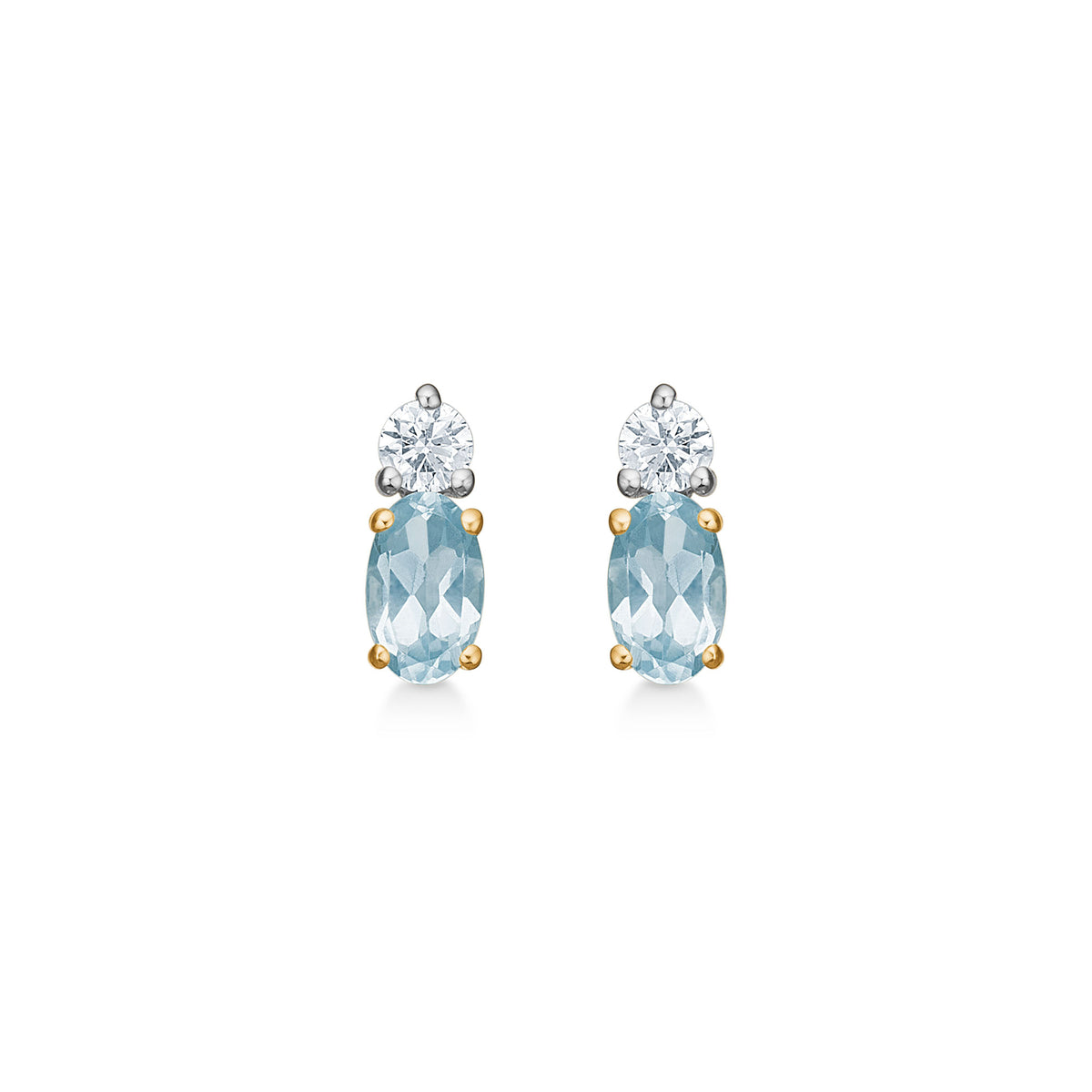 Mads Z Golden Sky Earpieces i 14kt guld med topor och diamanter