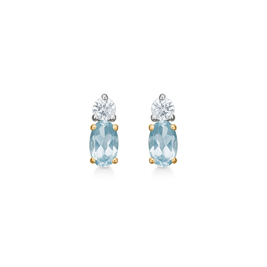 Mads Z Golden Sky Earpieces i 14kt guld med topor och diamanter