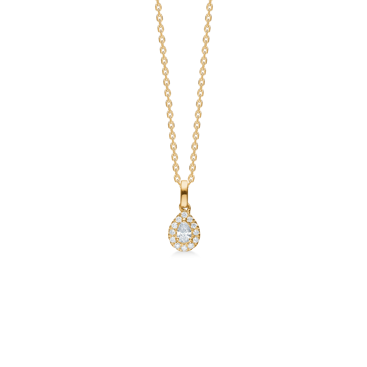 Mads Z Diamond Drop diamant hängsmycke i 14 kt. guld 