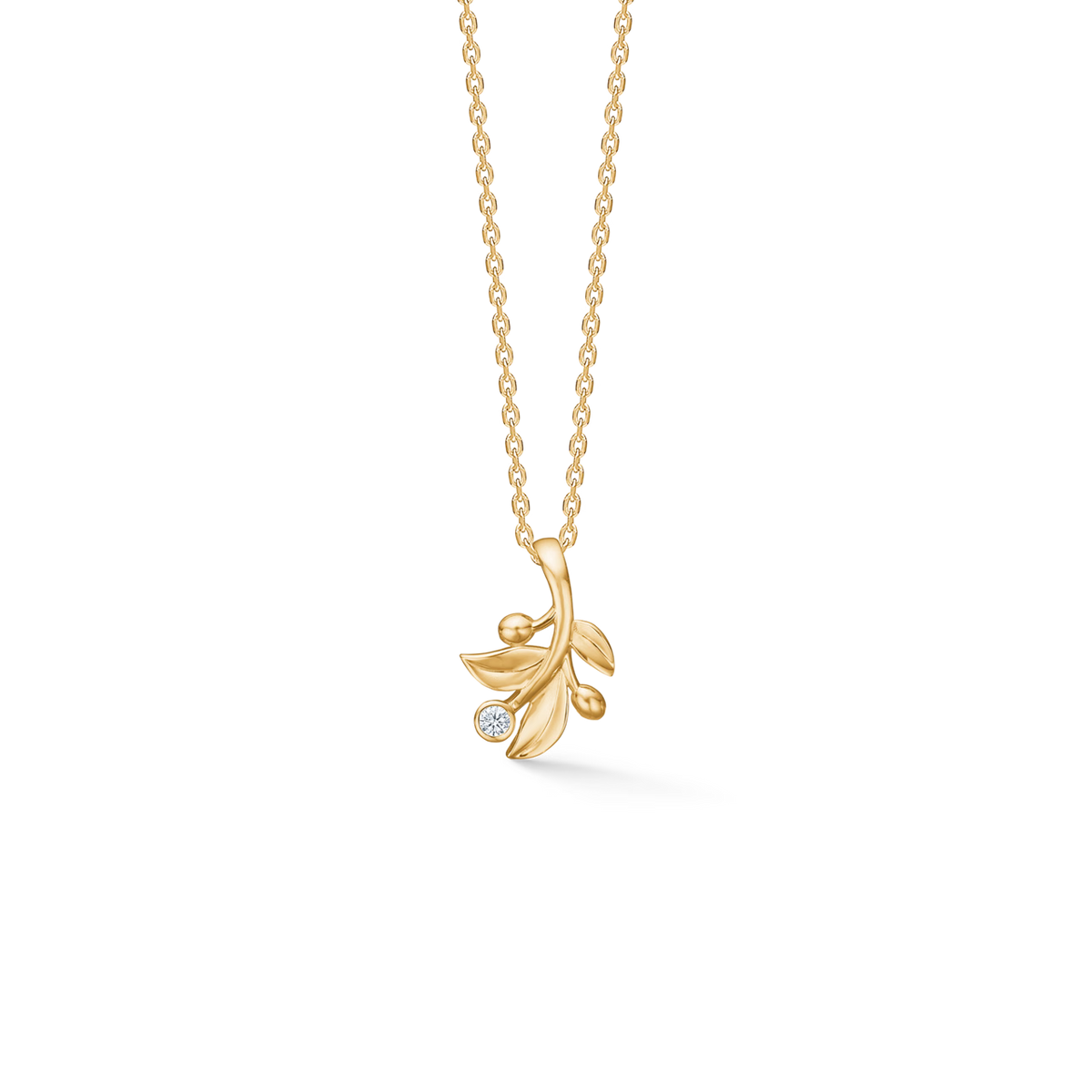 Mads Z Olive Love Hängsmycke i 14 kt guld med diamant 