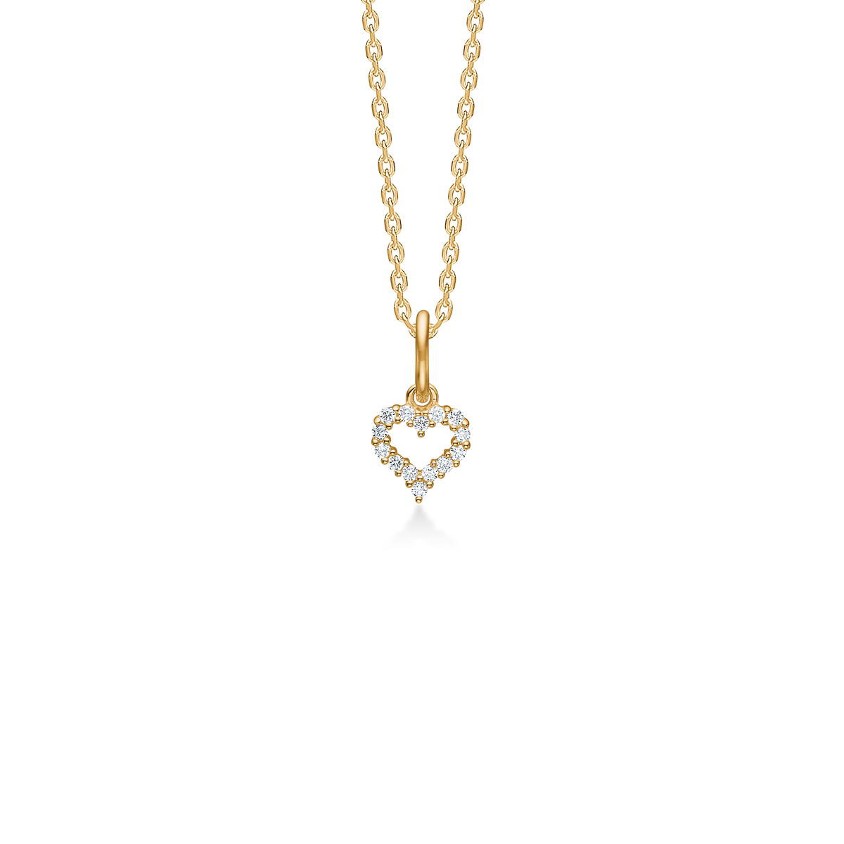 Mads Z Tender Heart-halsband i 14 kt guld med diamanter 