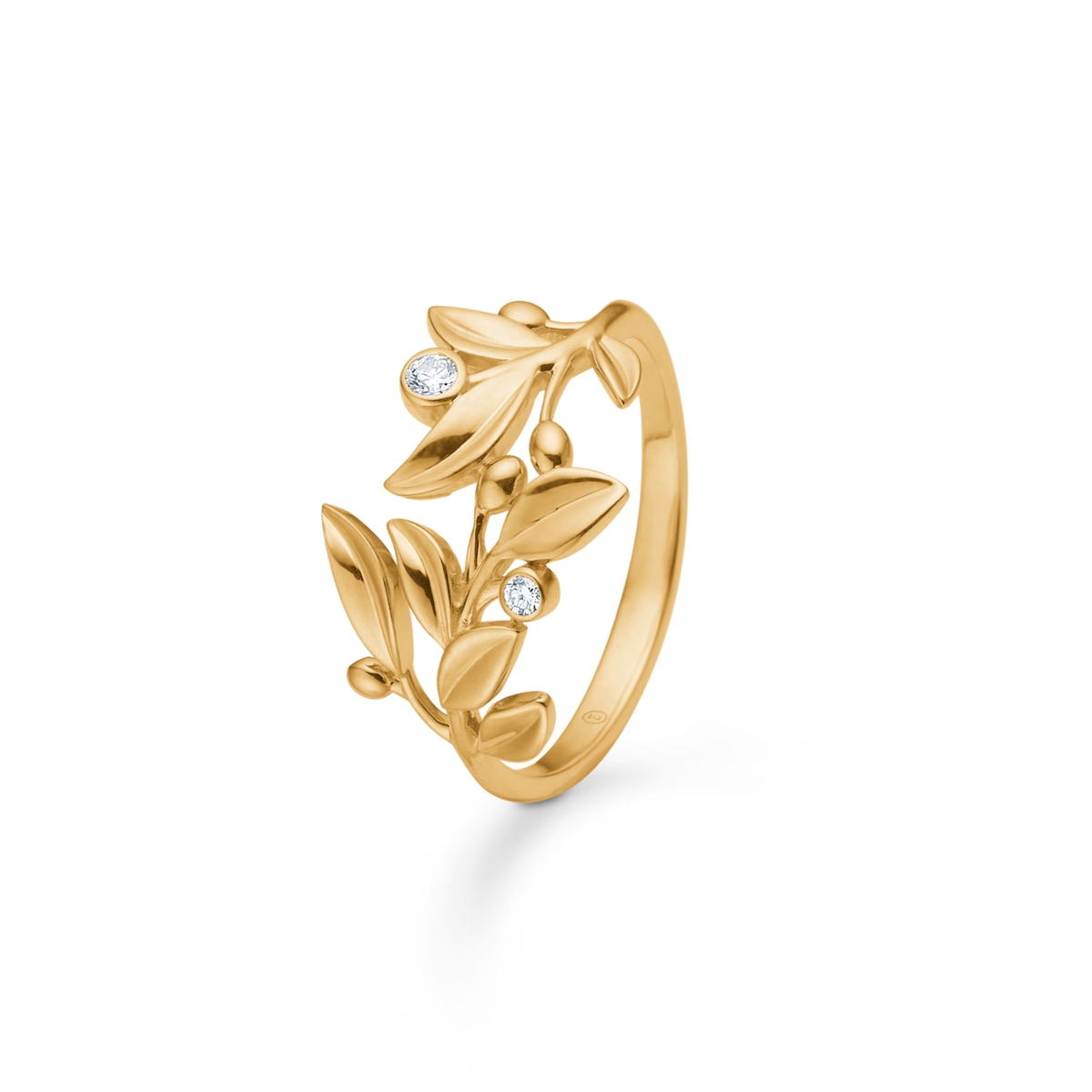 Mads Z Olive Love Ring i 14 kt. Guld m. Diamanter 