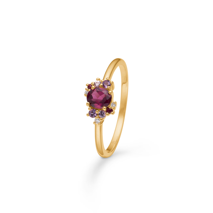 Mads Z Four Seasons Autumn Petite Granat Ring i 14 kt. Guld 