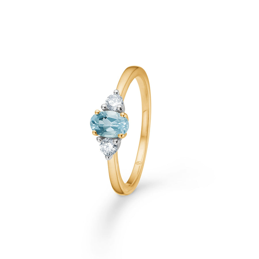 Mads Z 14kt Golden Sky Ring Topas och 0,165CT W.SI