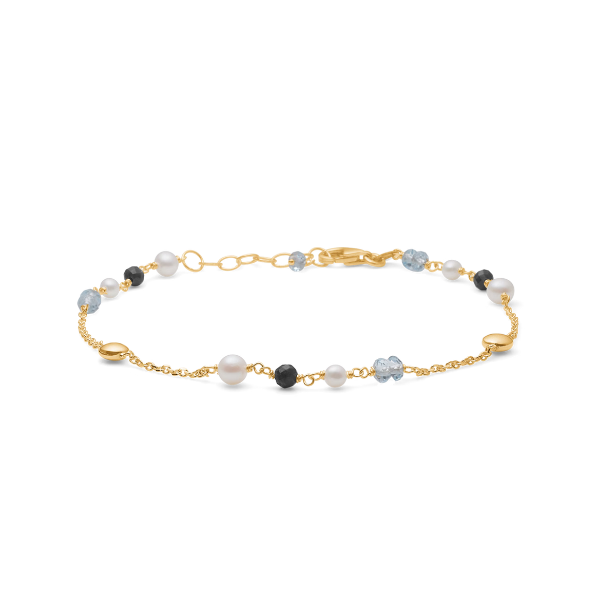 Mads Z Azure Armband i 14 kt Guld m. Topas & Pärlor 