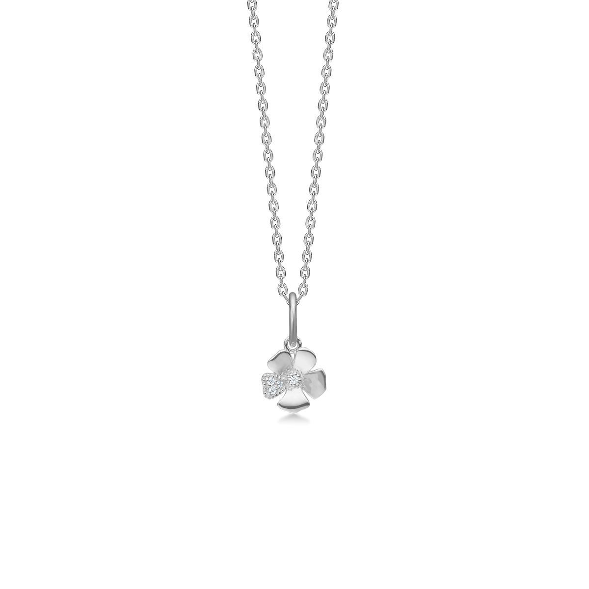 Mads Z Fleur -halsband i silver