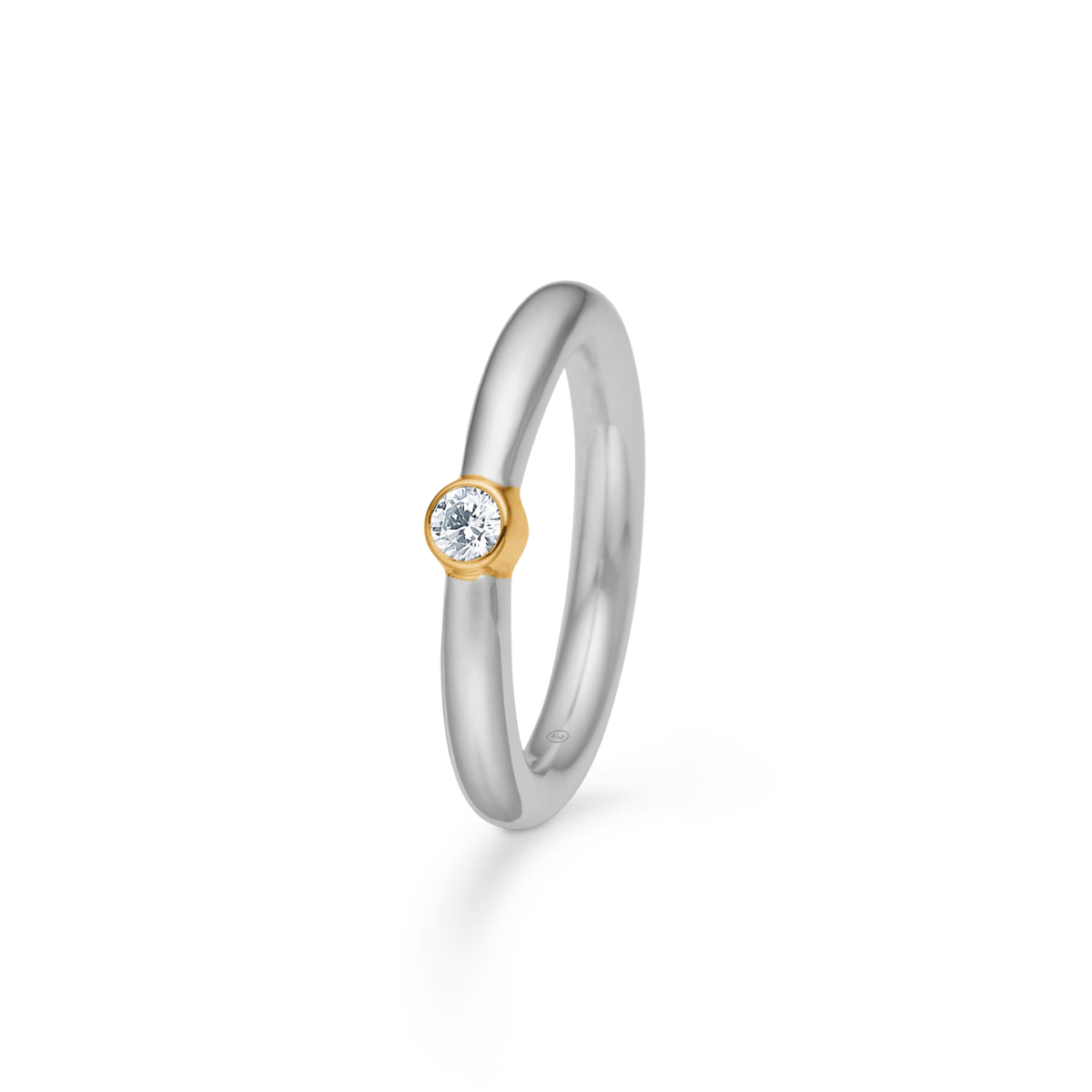 Mads Z Silver Vera ring med 8 kt guld 