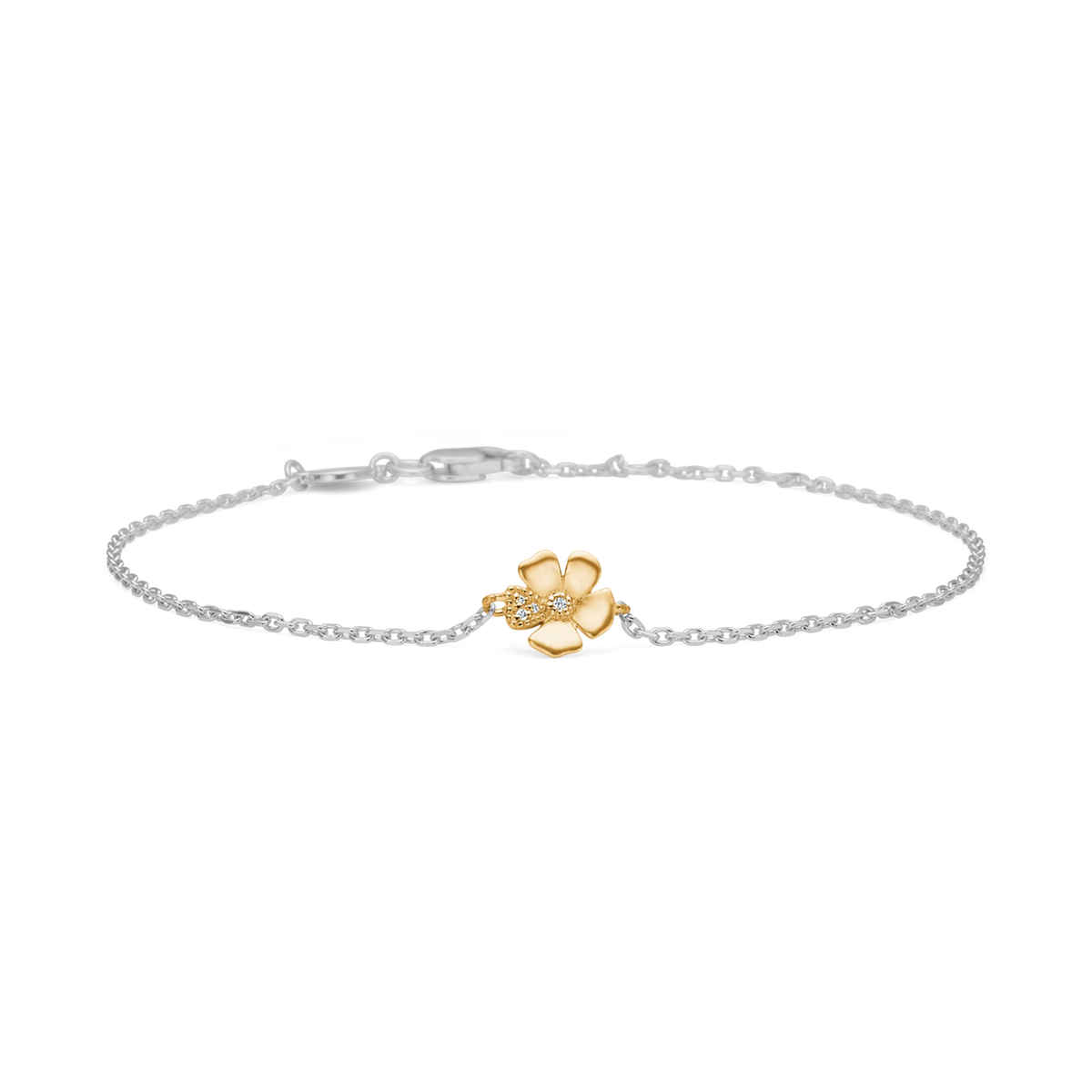 Mads Z Fleur armband i silver och 14 kt. guld med diamanter 