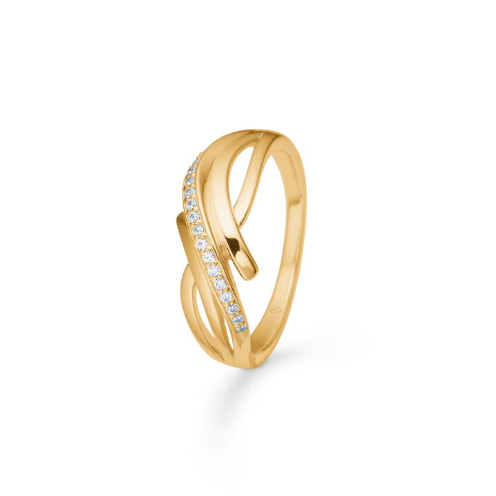 Mads Z Monique Ring i 8 kt. guld med zirkonia 