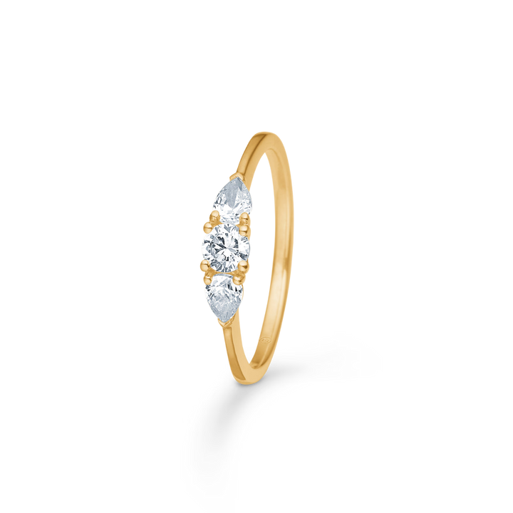 Mads Z Solis Shine Ring i 8 kt. guld m. Zirkonia 