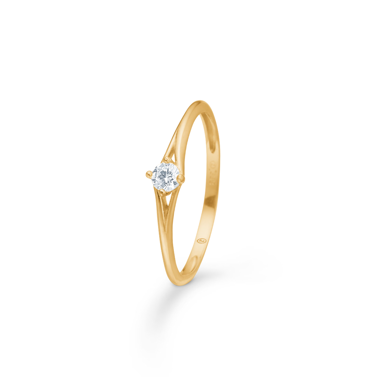 Mads Z Timeless Ring i 8 kt. guld m. Zirkonia 