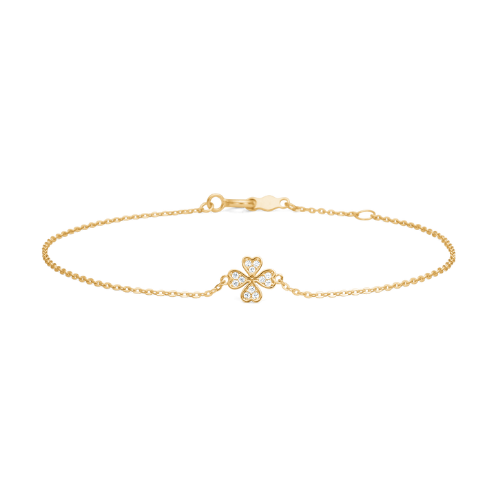 Mads Z Petite Clover Guld Armbånd m. Zirkonia