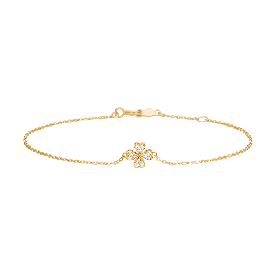 Mads Z Petite Clover Guld Armbånd m. Zirkonia