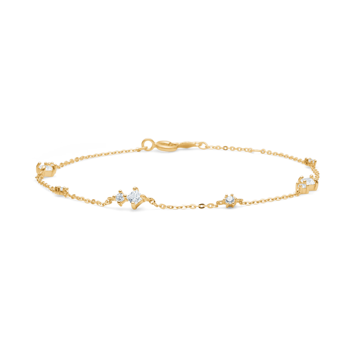 Mads Z Flux Armband i 8 kt. guld m. Zirkonia 