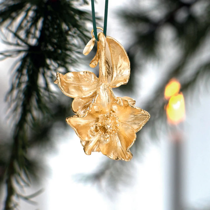 Flora Danica Julerose – 18 karat guldpläterad juldekoration – produktbild 2