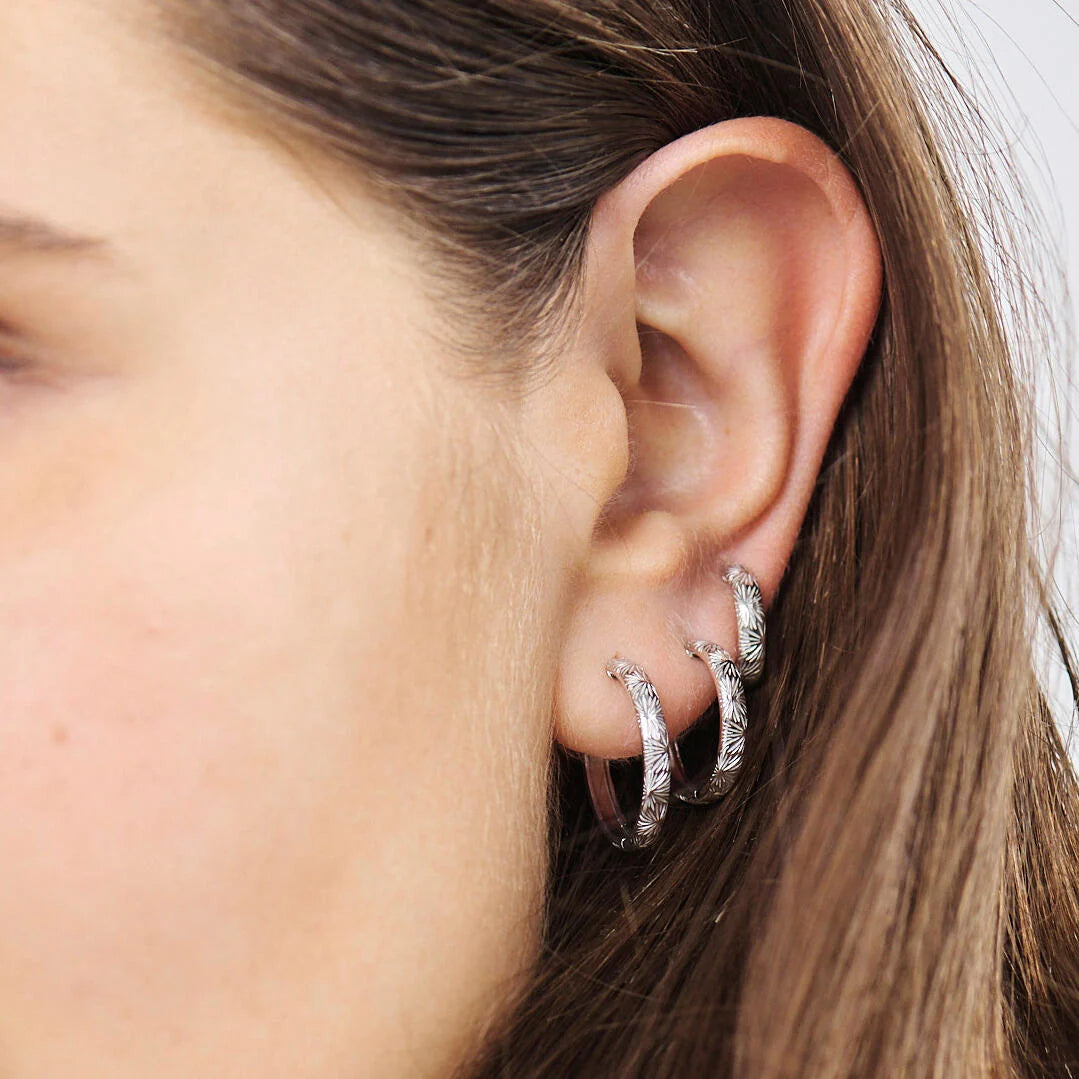 Studio Z Rime Large Hoops – Silver creoler i sterlingsilver 