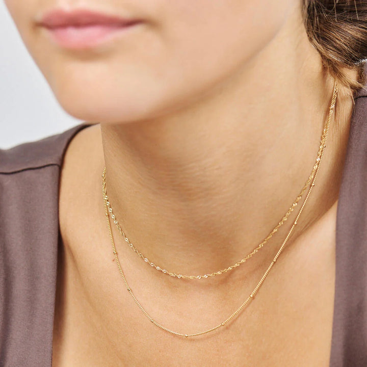 Studio Z Flow Halsband – Förgyllt halsband i sterlingsilver 