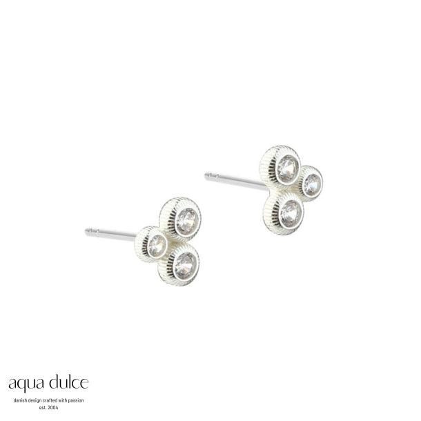 Aqua Dulce Whisper Dot Silverörhängen – 7242