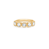 Julie Sandlau Prime Ring i mat forgyldt sølv med fem funklende hvide sten, Model 7247956_2_png