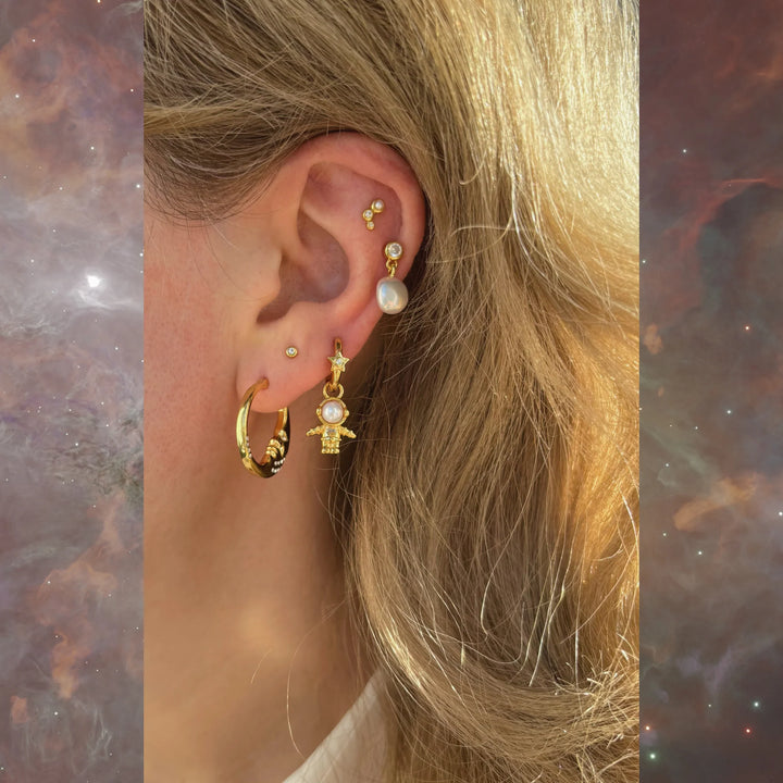 The Earring Shop Moonbeam Hoop Single Örhänge