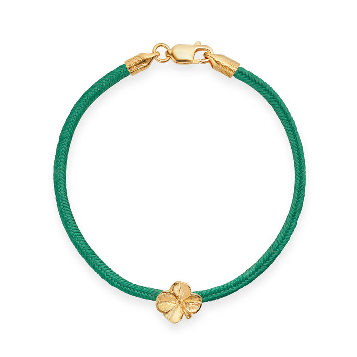 Flora Danica Firklover Silkarmband Dark Green - Guldpläterad