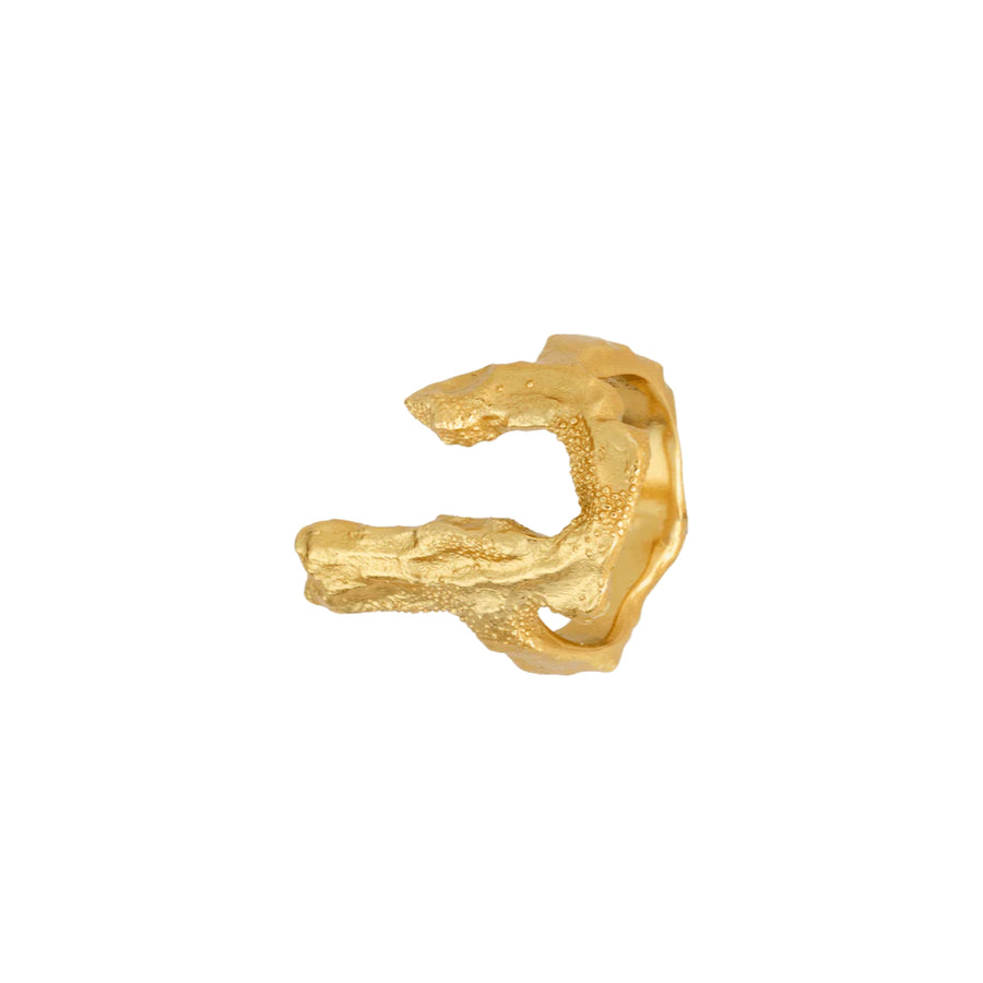 Vincent Bone Gold Plated Ring