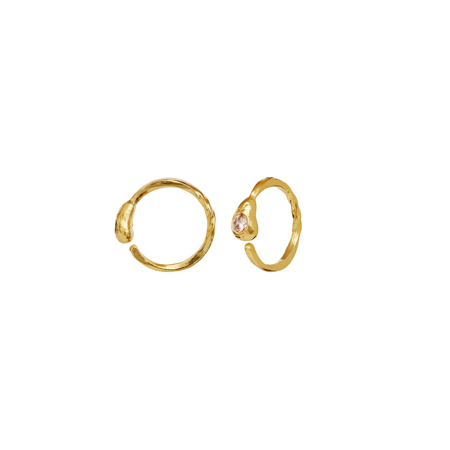 Moonesten Beth Hoops - 18kt Gilded Sterling Silver