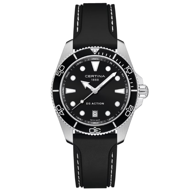 Certina DS Action - 40 mm svart gummirem – produktbild 5