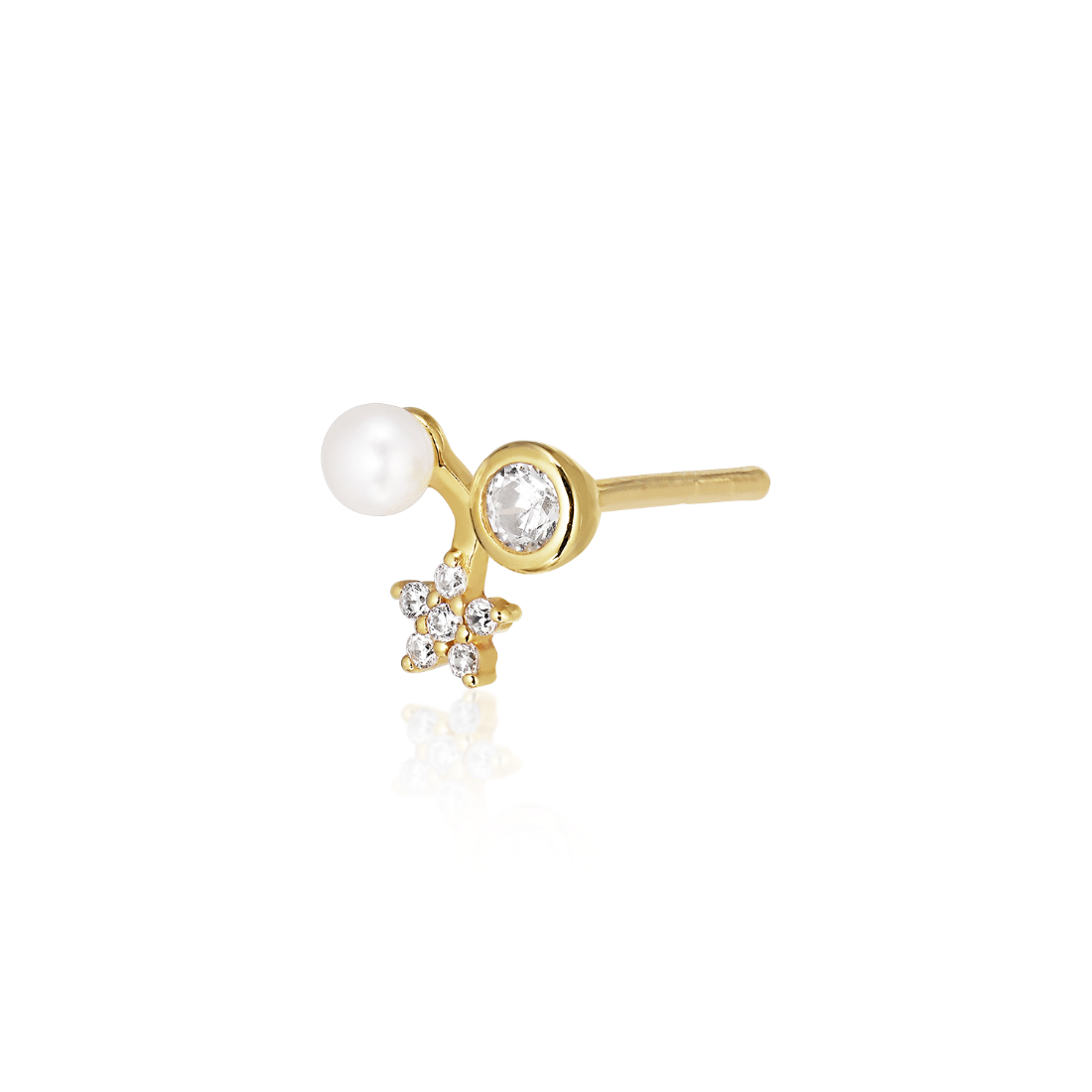 Alura Eclipse Single Örhänge med Pearl & Zirconia