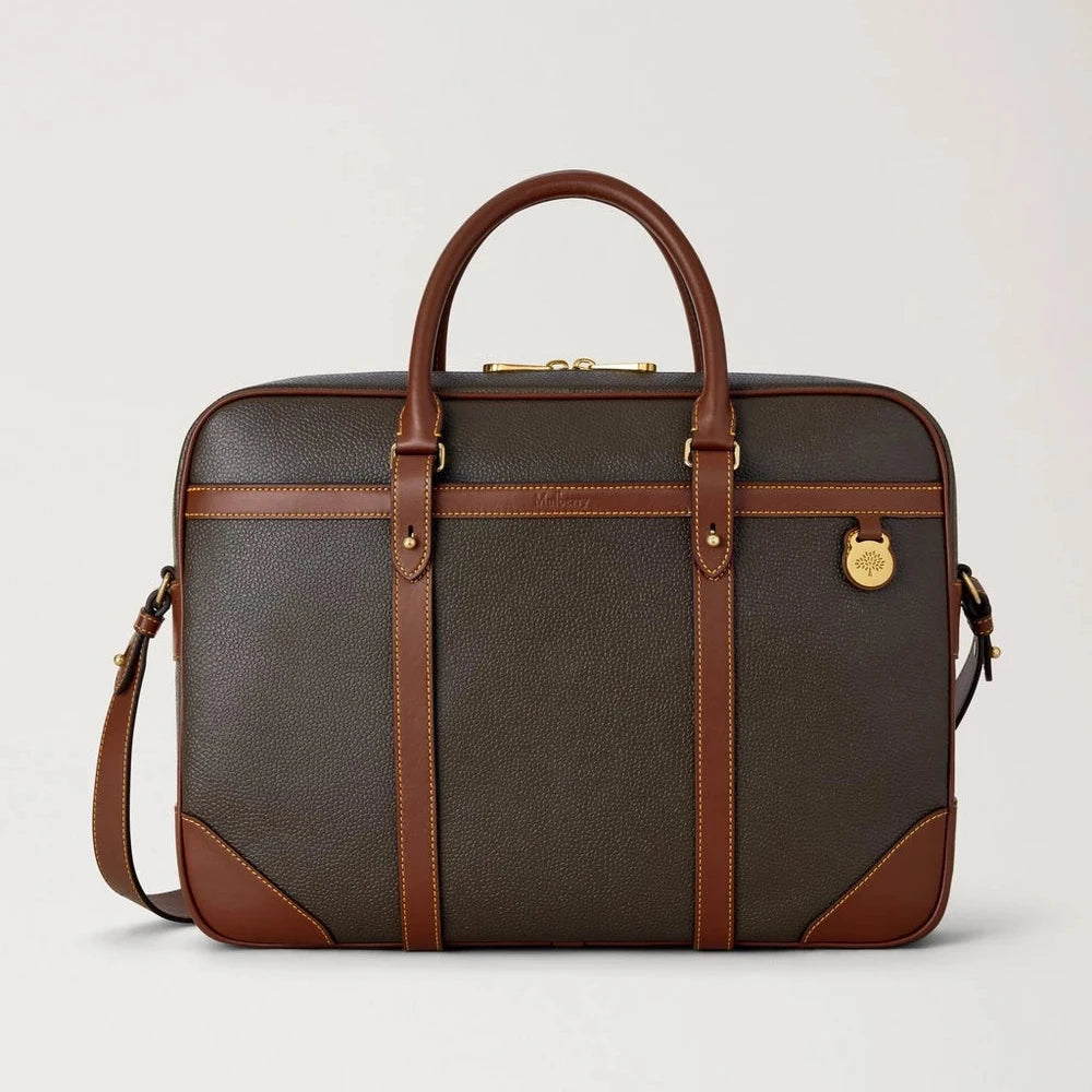 Mulberry Heritage Portfölj Scotchgrain Mole-Cognac