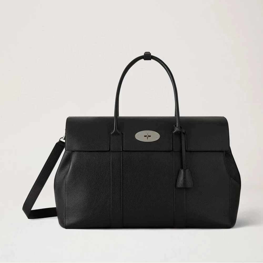 Mulberry Heritage Piccadilly Holdall Small Classic Grain Black 