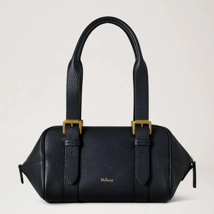 Mulberry Liten Boston Black Heavy Grain