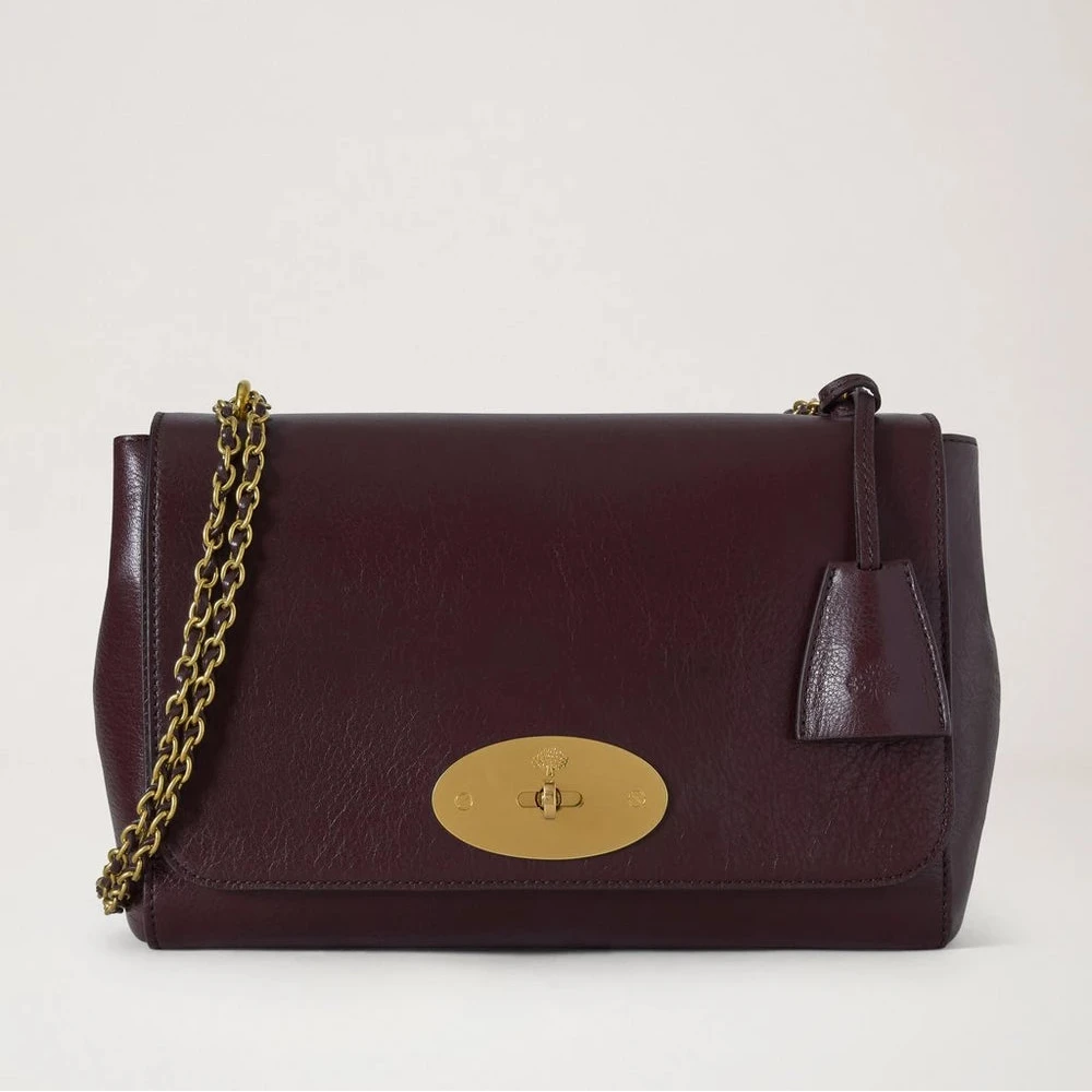 Mulberry Medium Lily Oxblood High Shine Leather 