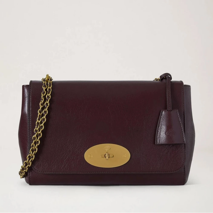 Mulberry Medium Lily Oxblood High Shine Leather 