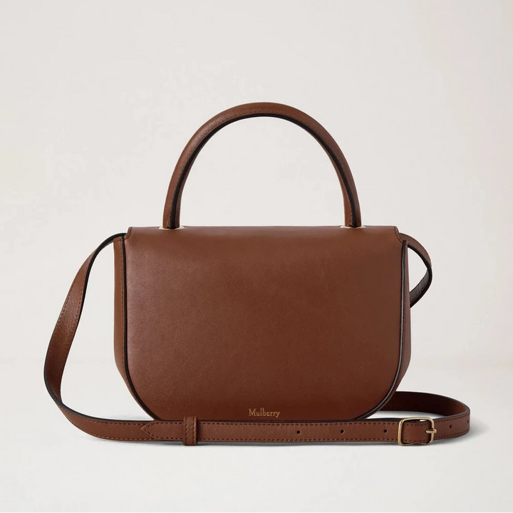 Mulberry Liten Amberley Top Handle i ekfärgat mjukt slätt läder 