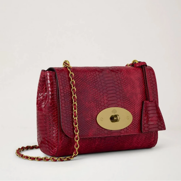 Mulberry Lily Apple Red Waxed Snake Print – produktbild 2