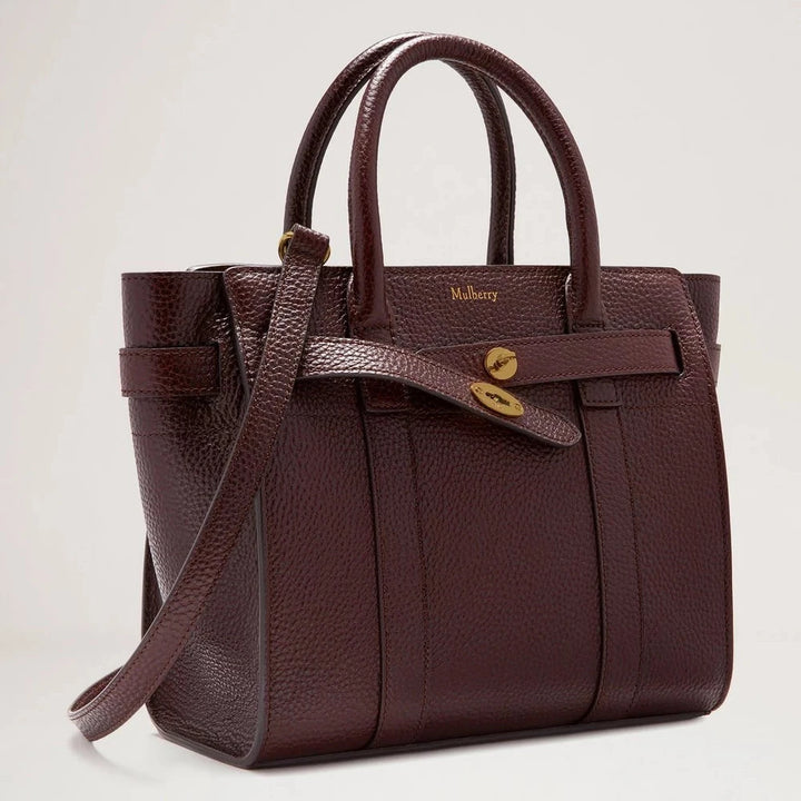 Mulberry Mini Zipped Bayswater Oxblood Small Classic Grain – produktbild 2