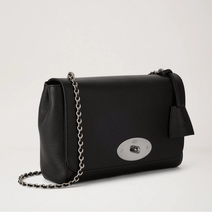 Mulberry Medium Lily Svart & Silver Glossy Goat – produktbild 2
