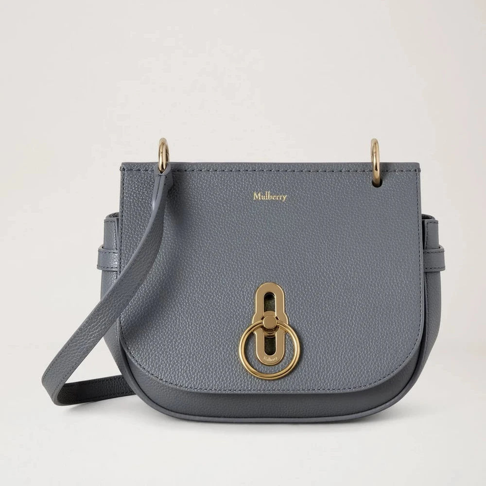 Mulberry Small Amberley Satchel Small Classic Grain Foggy Grey 