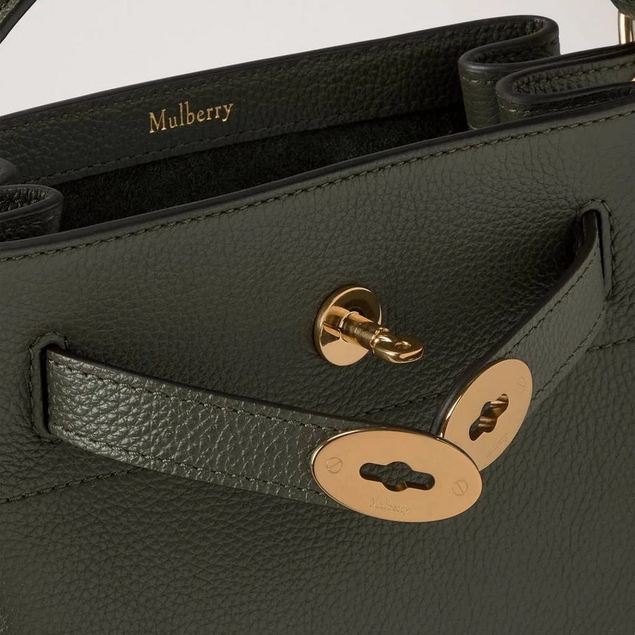 Mulberry Islington Bucket Juniper Green Small Classic Grain