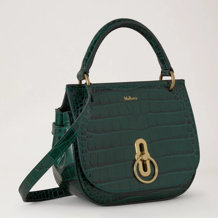 Mulberry Small Amberley Satchel Emerald Shiny Croc – produktbild 2