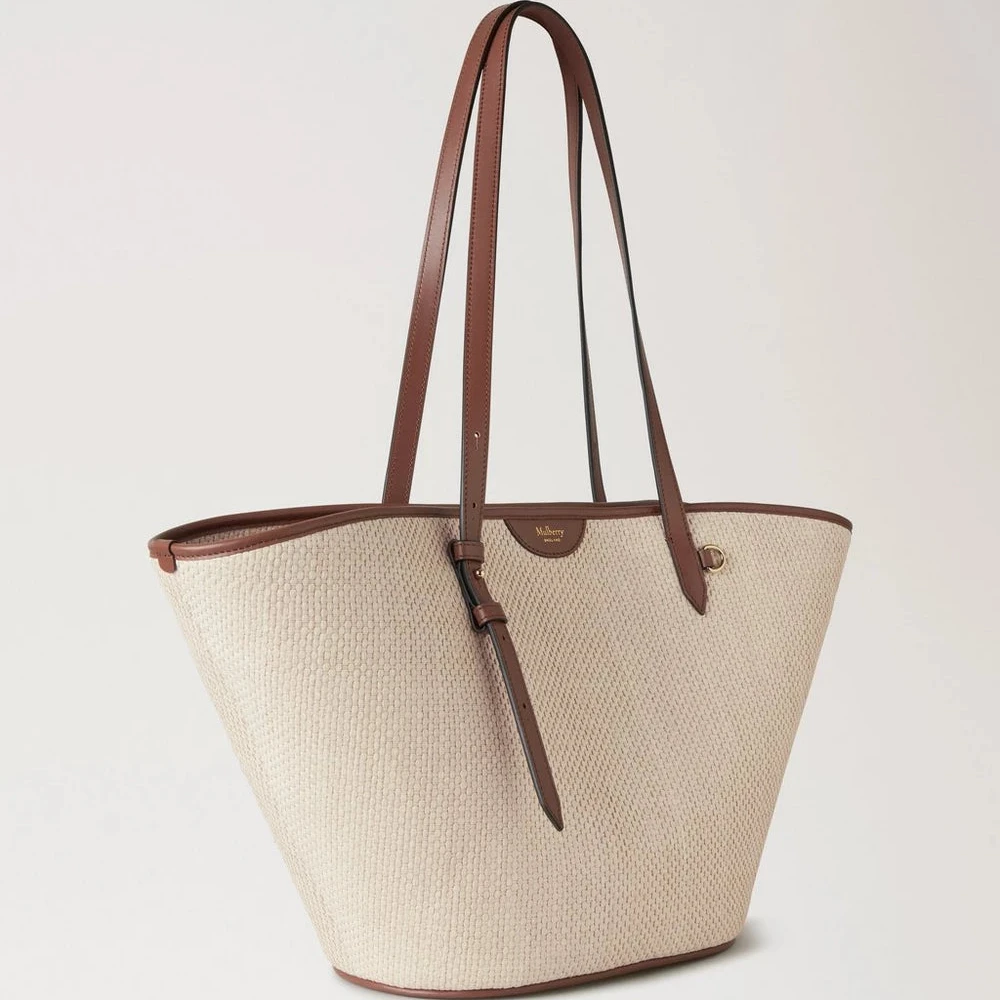 Mulberry Basket Tote Palma Leaf Oak