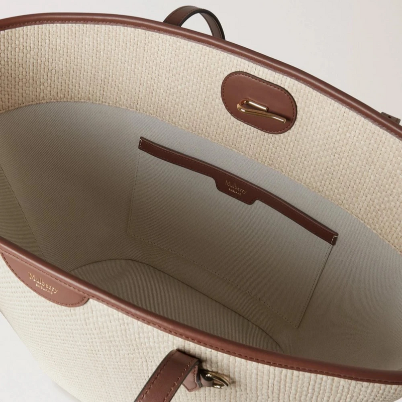 Mulberry Basket Tote Palma Leaf Oak