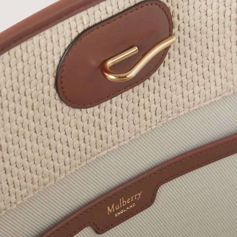 Mulberry Basket Tote Palma Leaf Oak