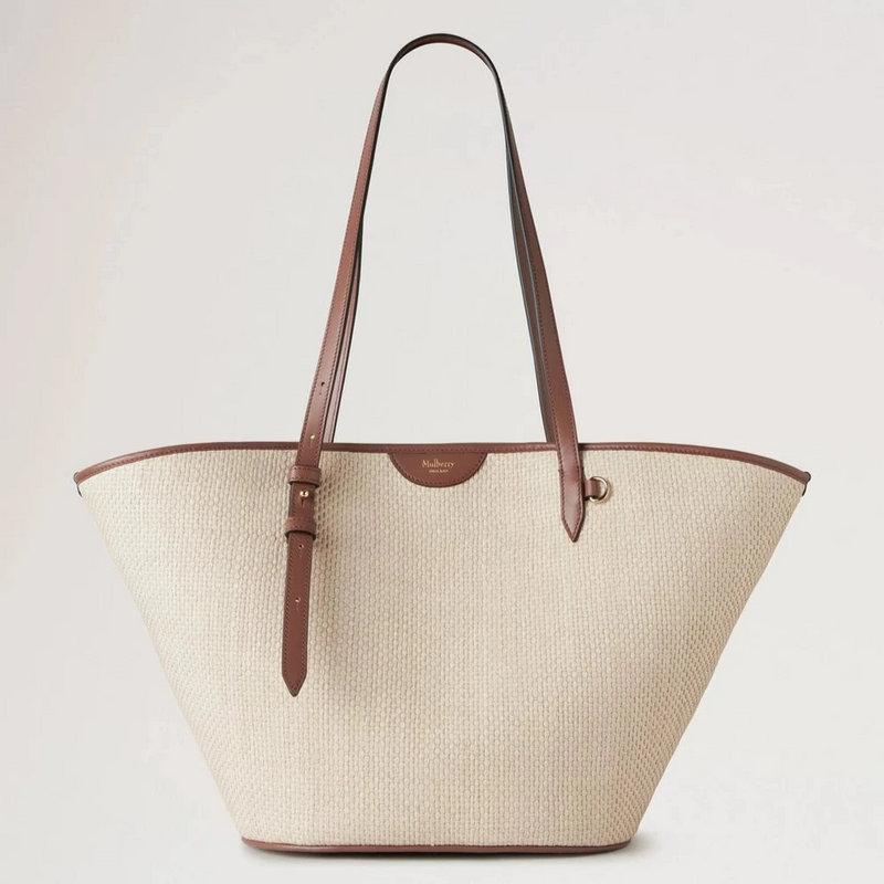 Mulberry Basket Tote Palma Leaf Oak