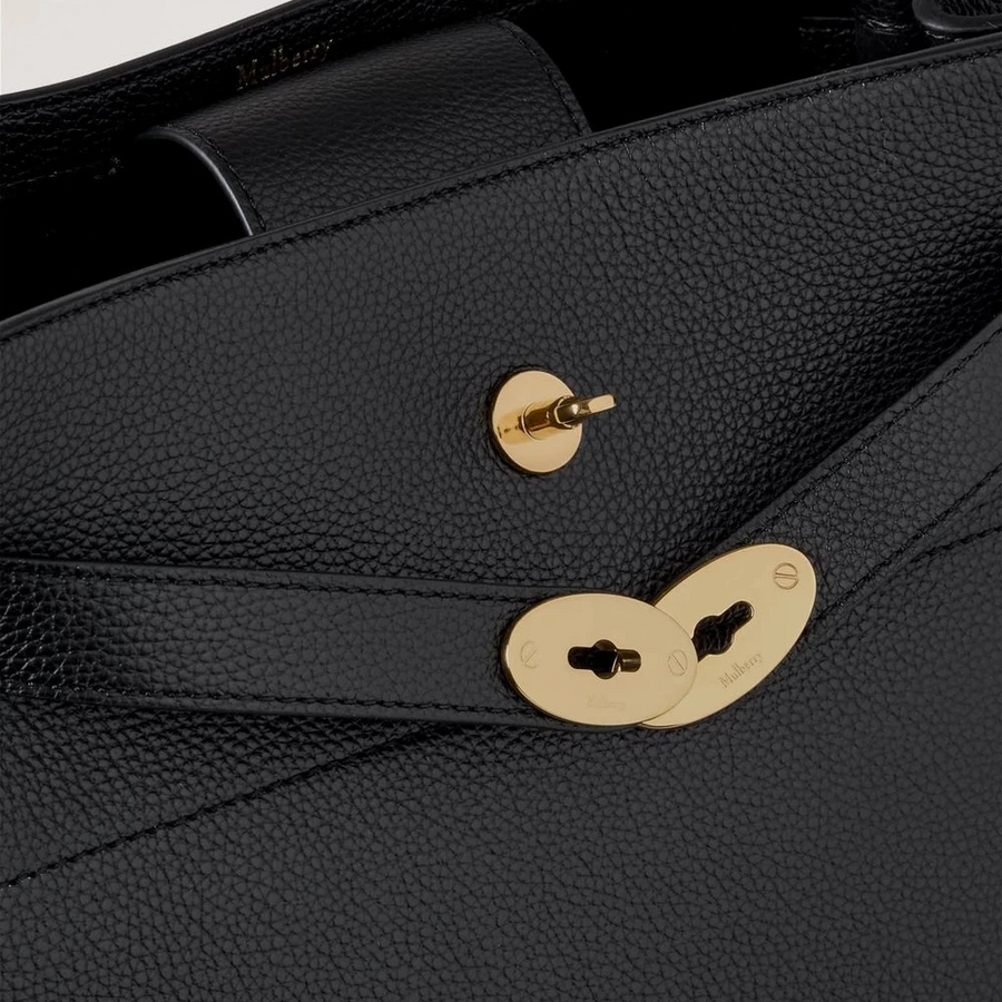 Mulberry Large Islington Bucket Small Classic Grain Black