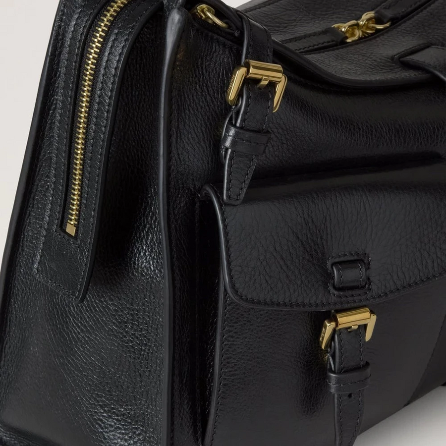 Mulberry Roxanne Axelväska High Shine Läder Svart